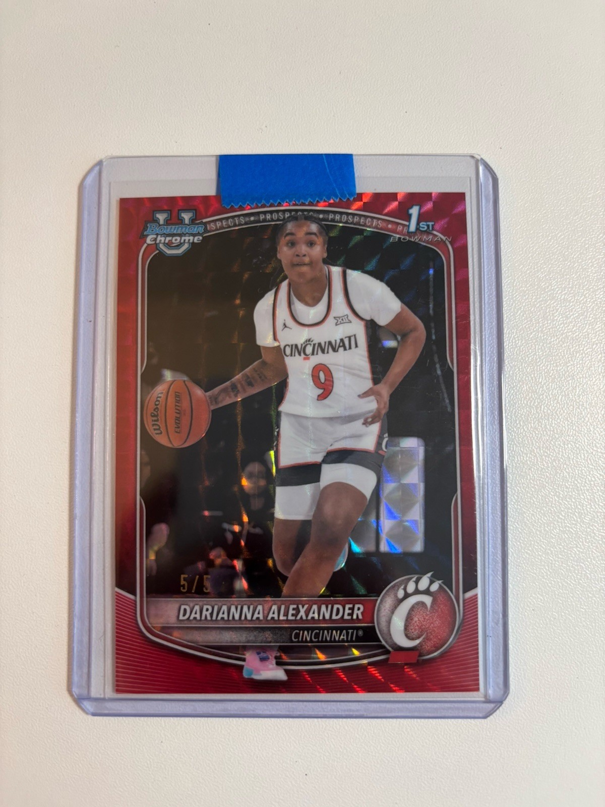 2025-26 Bowman Darianna Alexander Chrome Red Geometric Refractor 1st #/5
