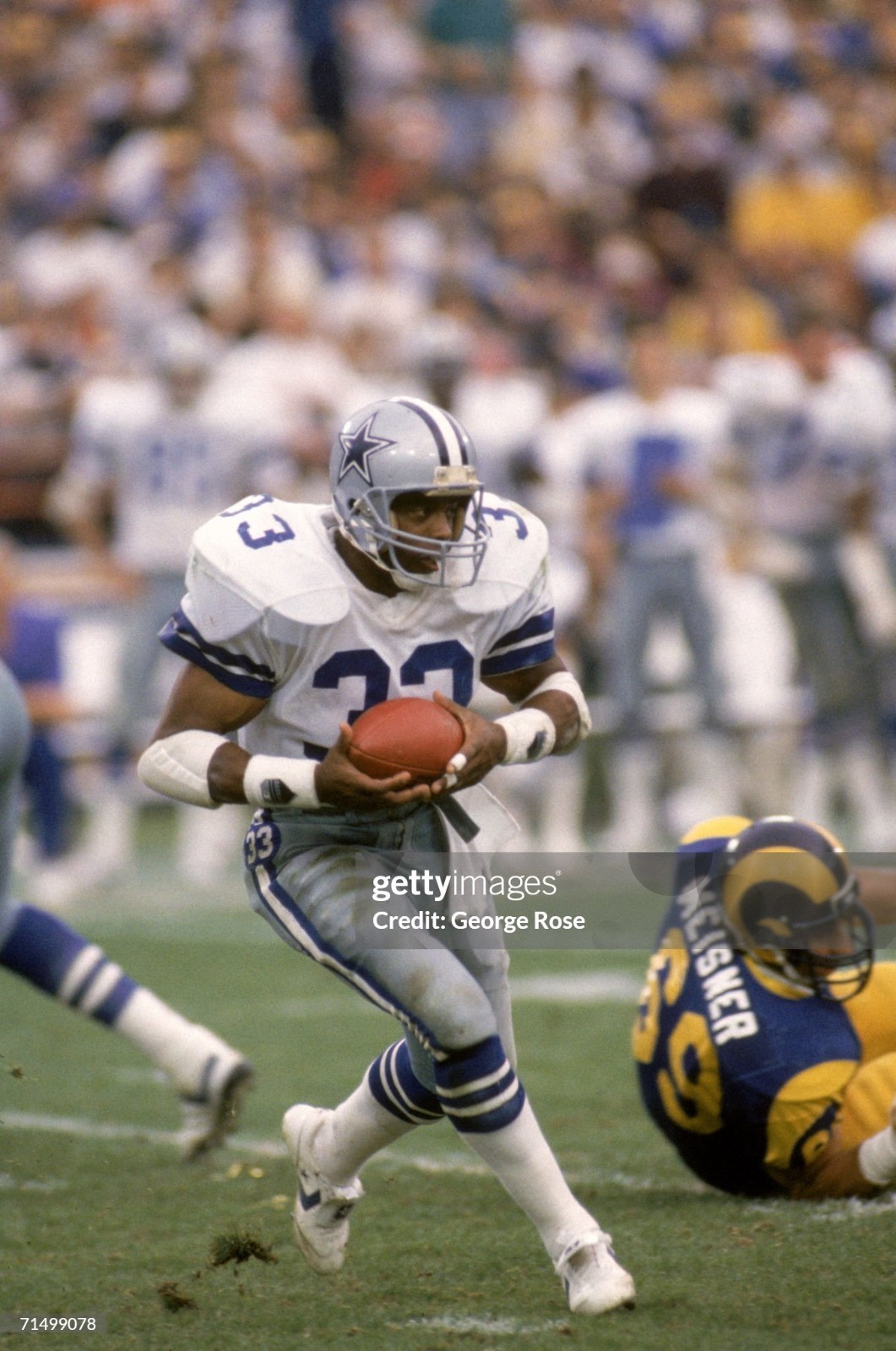 Tony Dorsett Televised Game Worn Jersey 8/17/85 w/Crotch Flap Grey Flannel COA