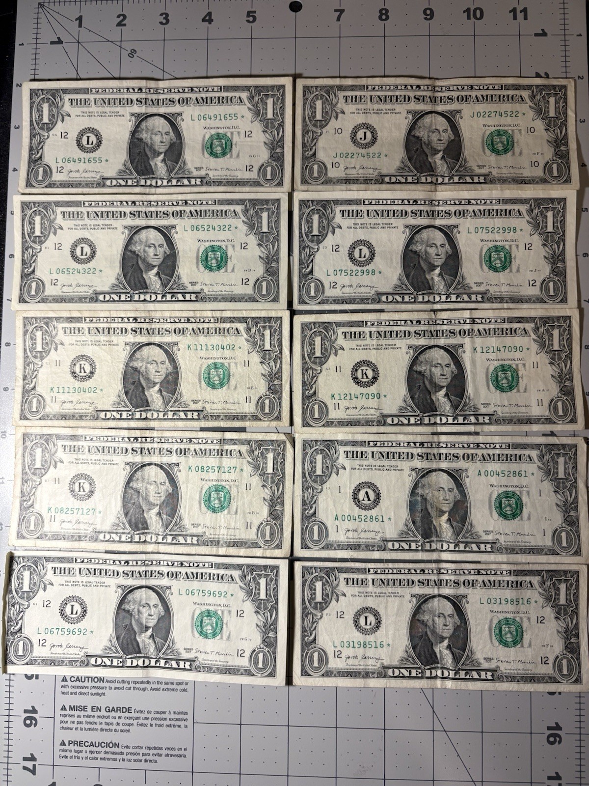 *Star Notes* Federal Reserve One Dollar Notes $1 Circulated, You Pick!