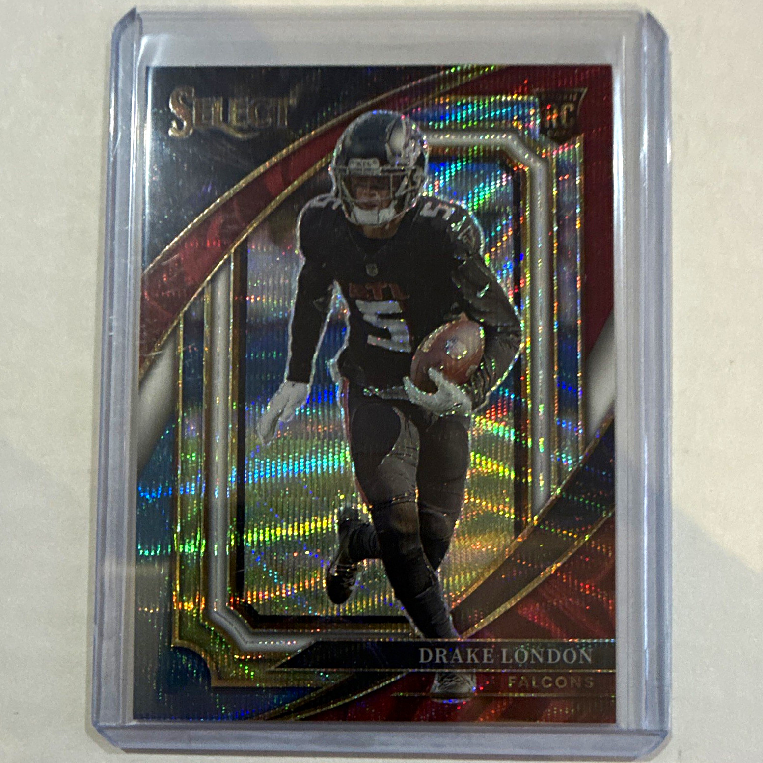 Panini 2022 Select Suite Level Drake London Tri-Color Prizm RC #356 /149