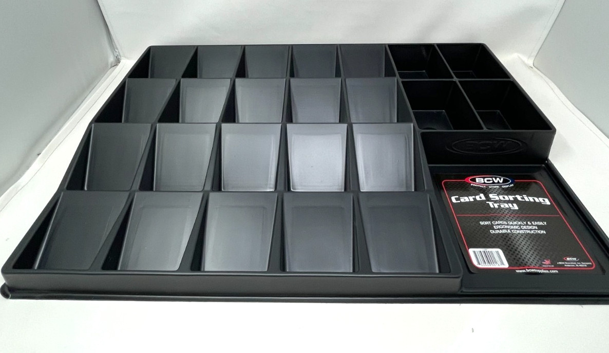 BCW Black Card Sorting Tray Organizer Holder for Sports/Trading Cards NEW