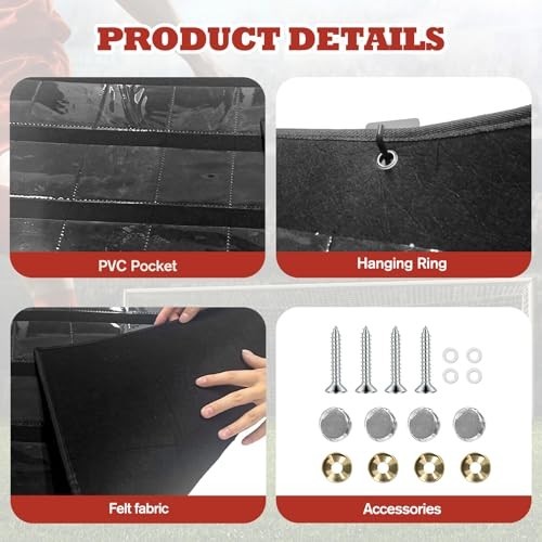 50 Pocket Trading Card Display Bag Wall Hanging Holder Sports Cards Storage Case