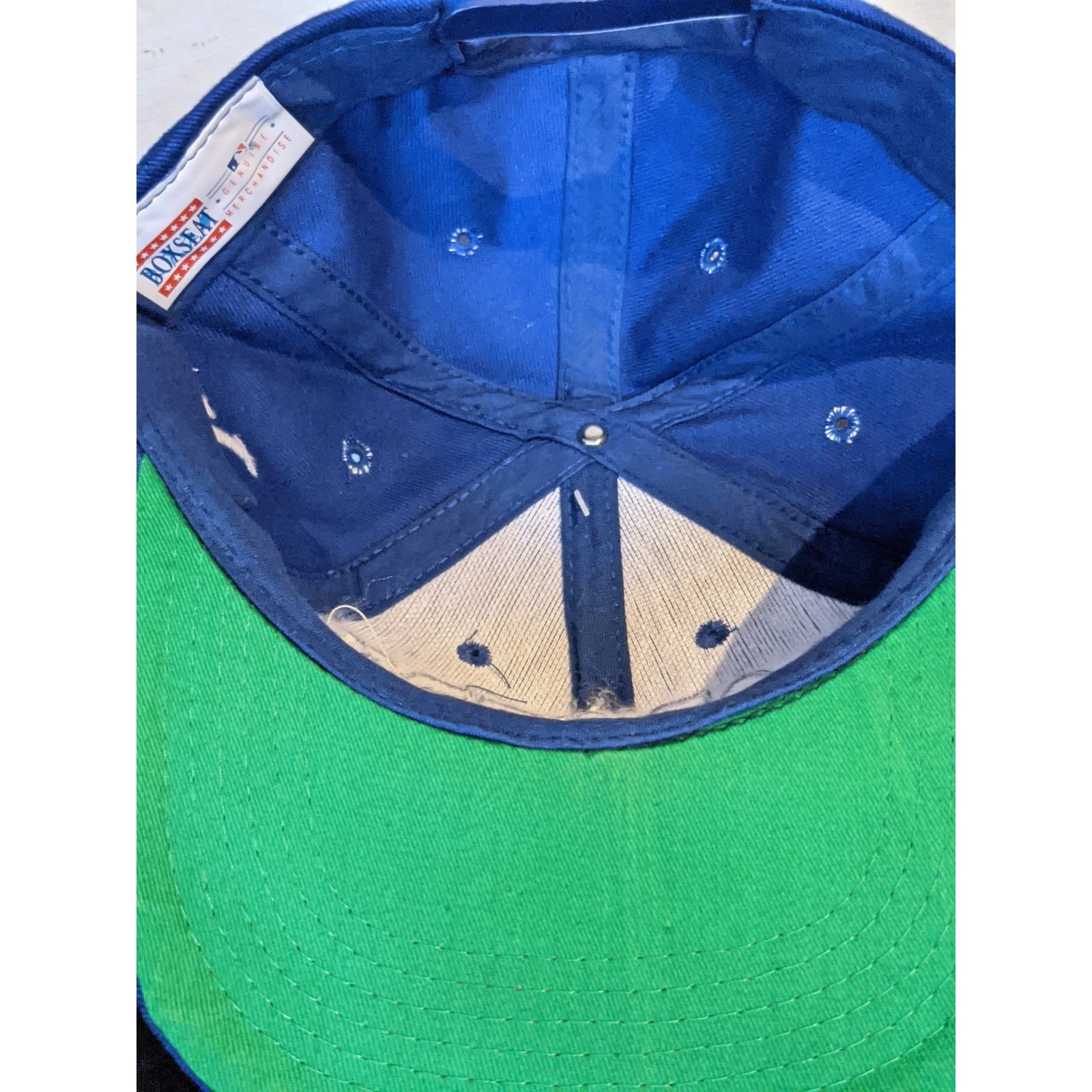 NEW Los Angeles Dodgers 90s Boxseat BLOCK script Logo snapback hat MLB vtg NWT