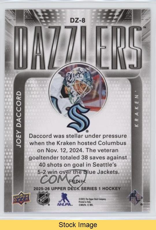 2025-26 Upper Deck Series 1 Dazzlers Pink Joey Daccord #DZ-8 READ 1j6p