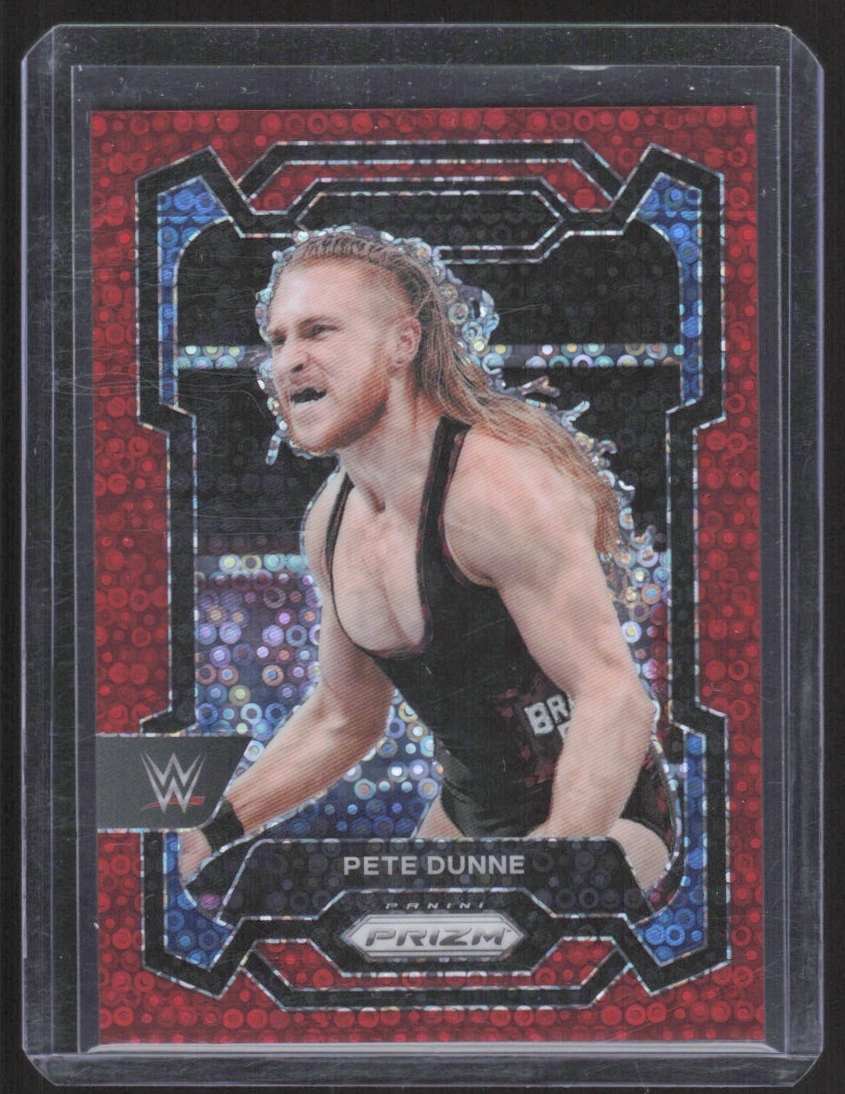 2024 PANINI PRIZM WWE PRIZMS RED DISCO PRIZM PETE DUNNE 12/99 #131