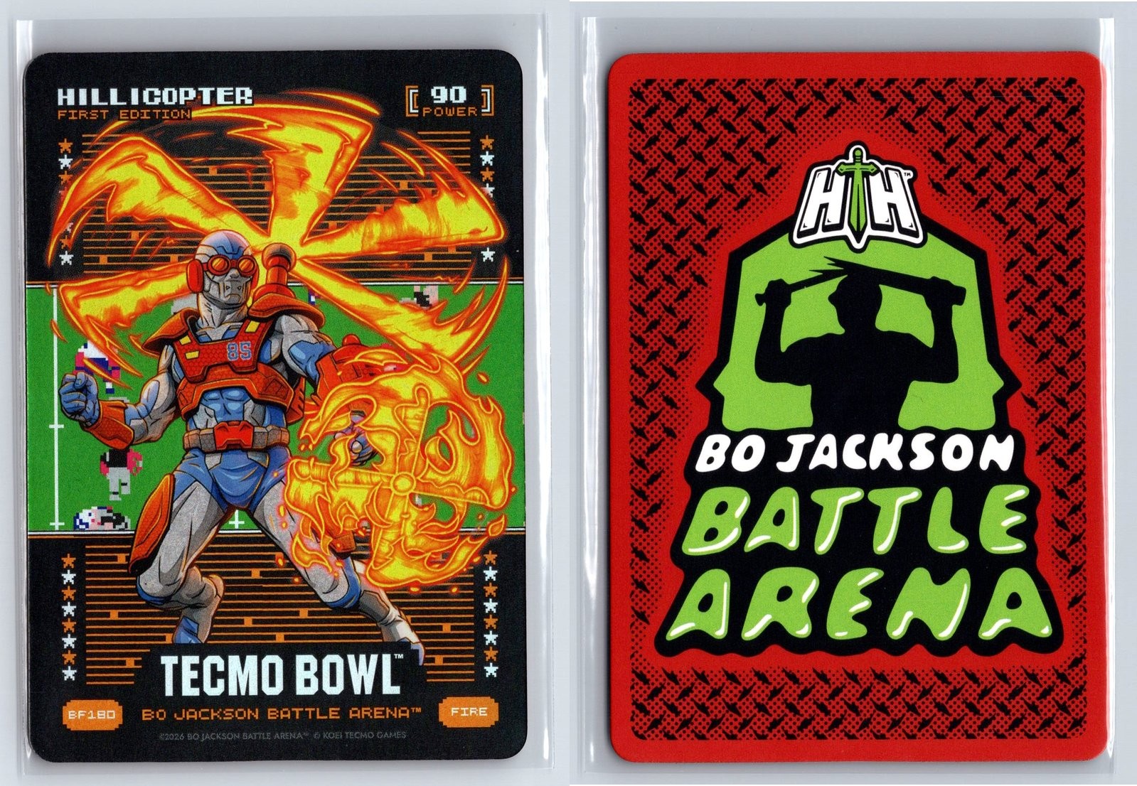 2026 Bo Jackson Battle Arena DREW HILL “Hillicopter” #BF180 BattleFoil FIRE