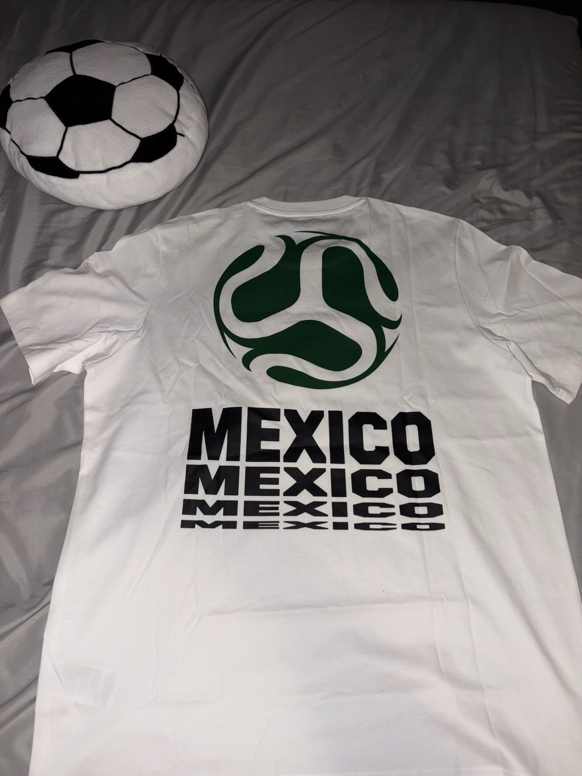 adidas Mexico Soccer White/Green/Black Shirt Officially Licensed Size L
