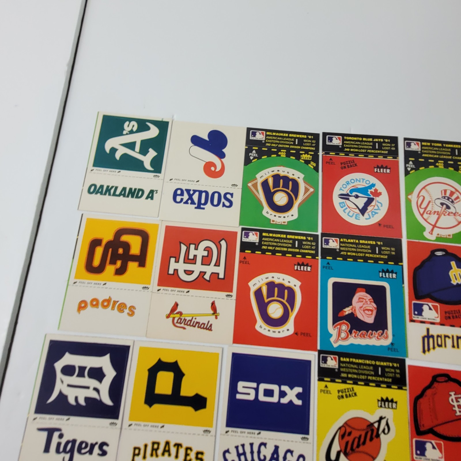 1981 Fleer Baseball Sticker Puzzle AL/NL All Star Game Complete 32 Piece