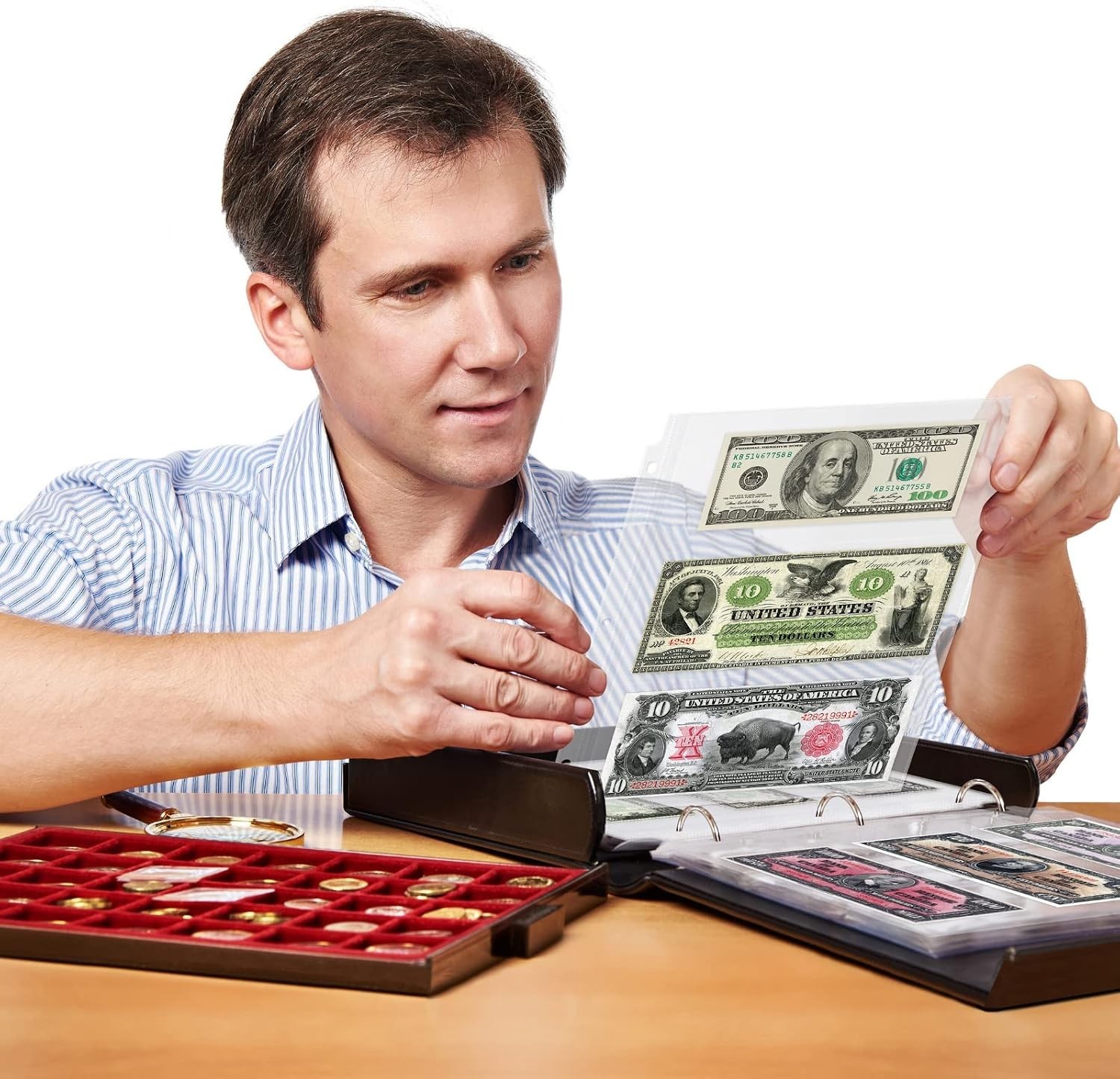 Archival Quality 3-Pocket Currency Sleeves – Acid-Free Storage for Collectibles
