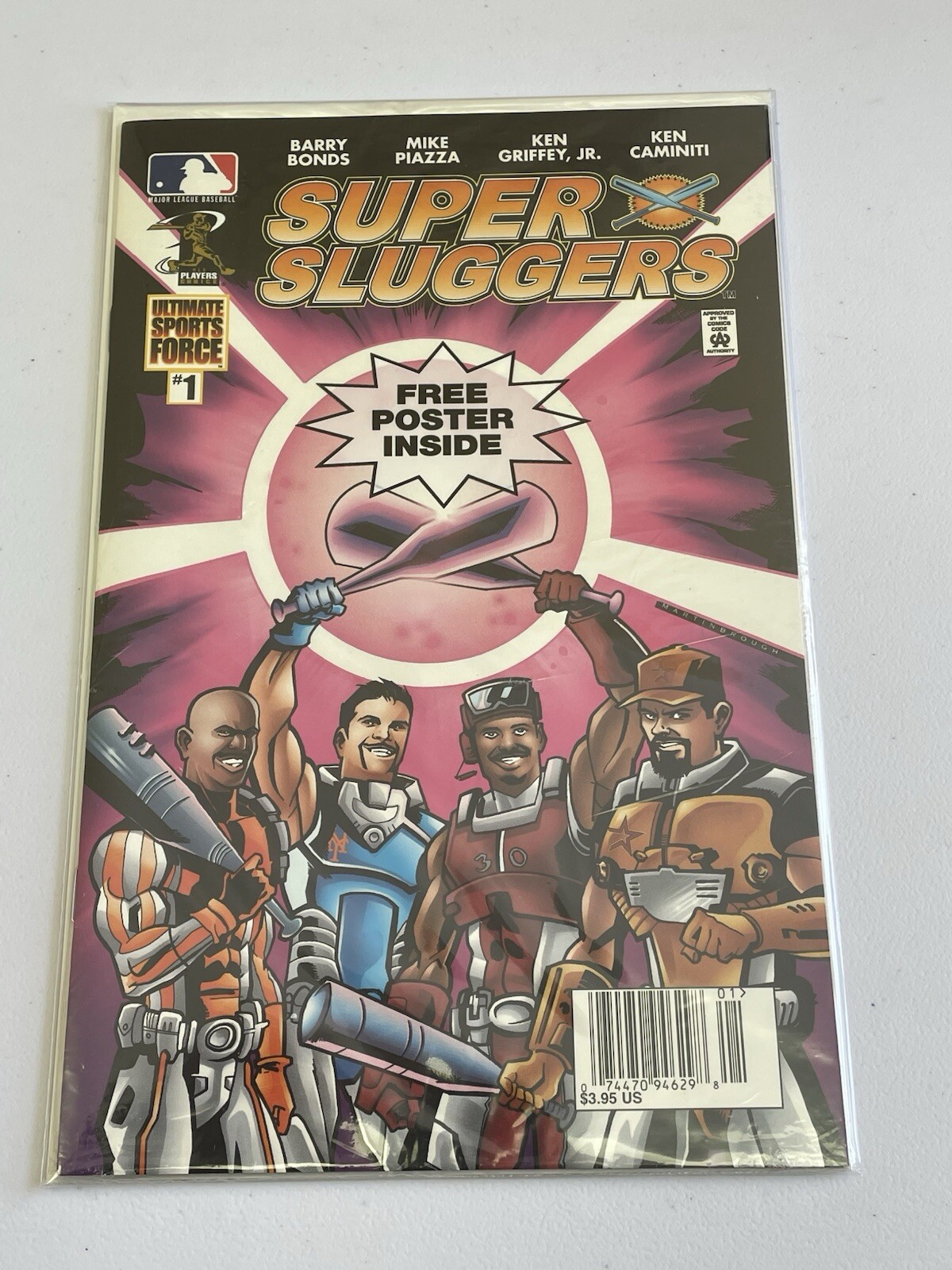 Griffey Jr 5-Comic Books/Cards/Poster W/ Backer Board & Bag, Some Are Very Rare!