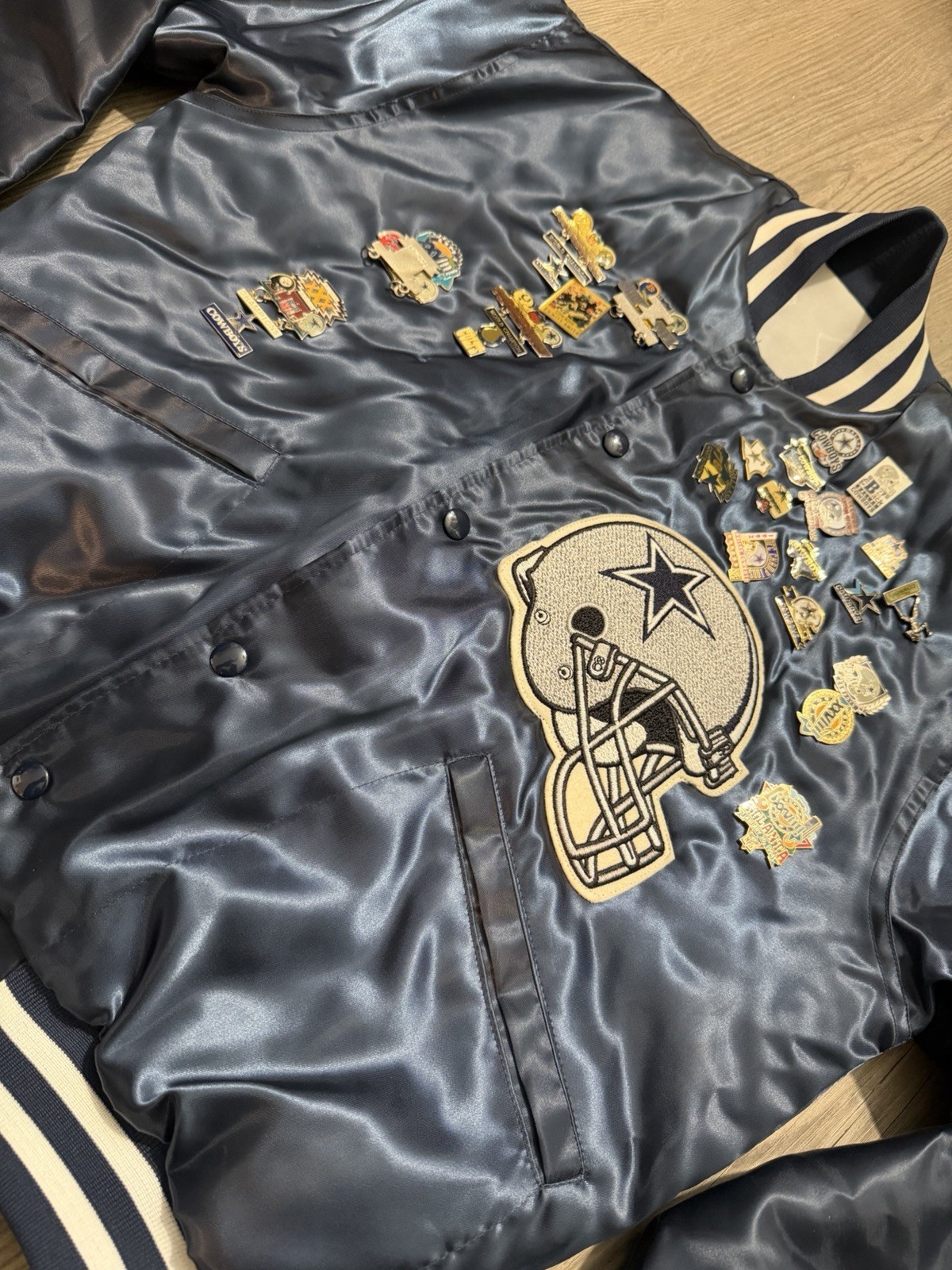 Vintage Dallas Cowboys Jacket With Pin Collection