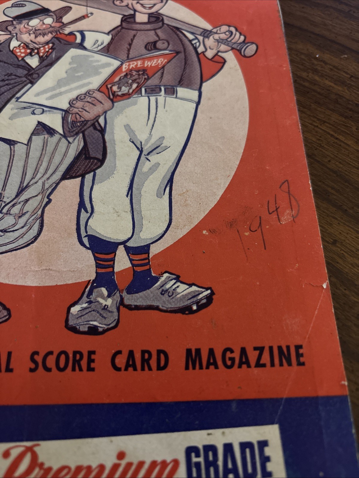 1948 Milwaukee Brewers Official Score Card Magazine Advertising Miller Clark’s