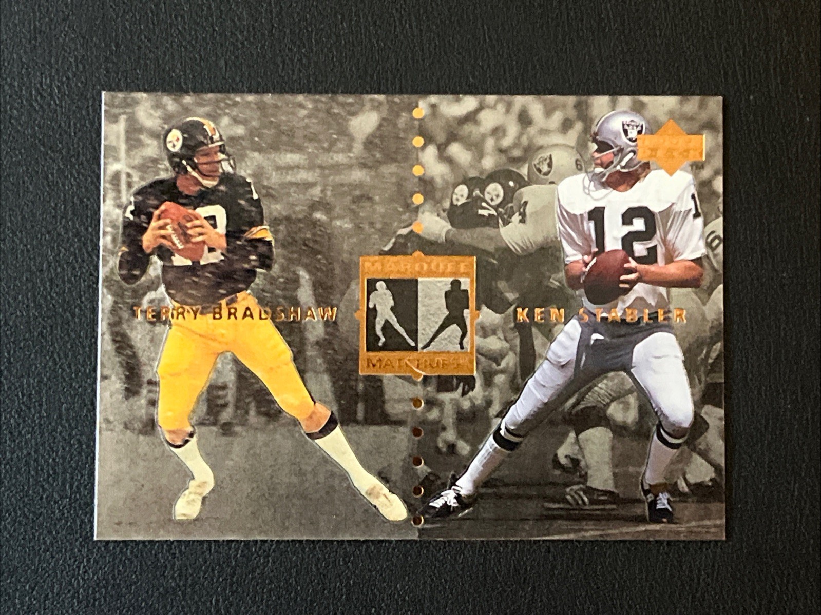 Terry Bradshaw/Ken Stabler 1997 NFL legends UD Marquee Matchups