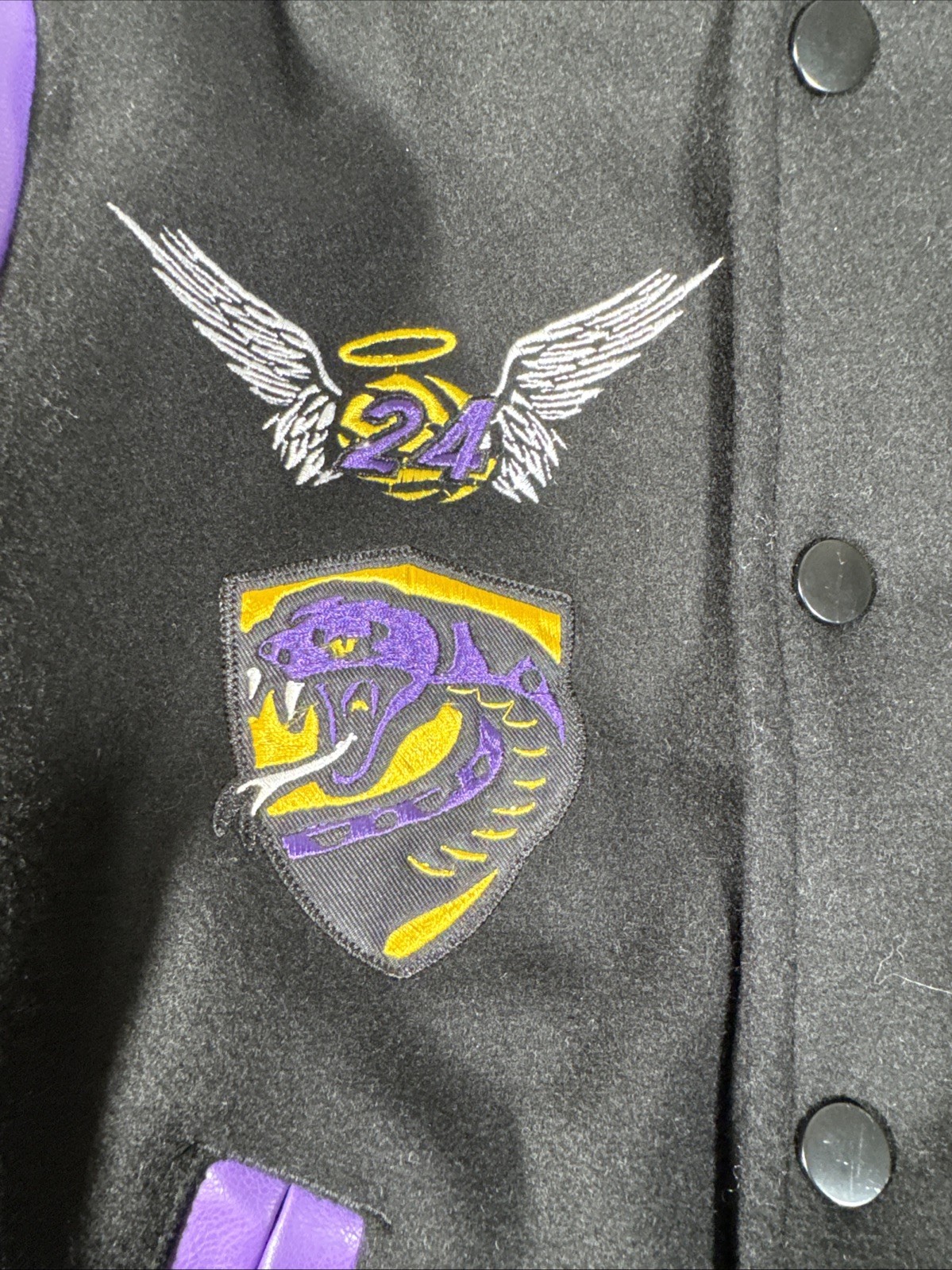 Kobe Bryant Kids Legends Never Die Varsity Jacket Headgear LA Lakers XS NWOT