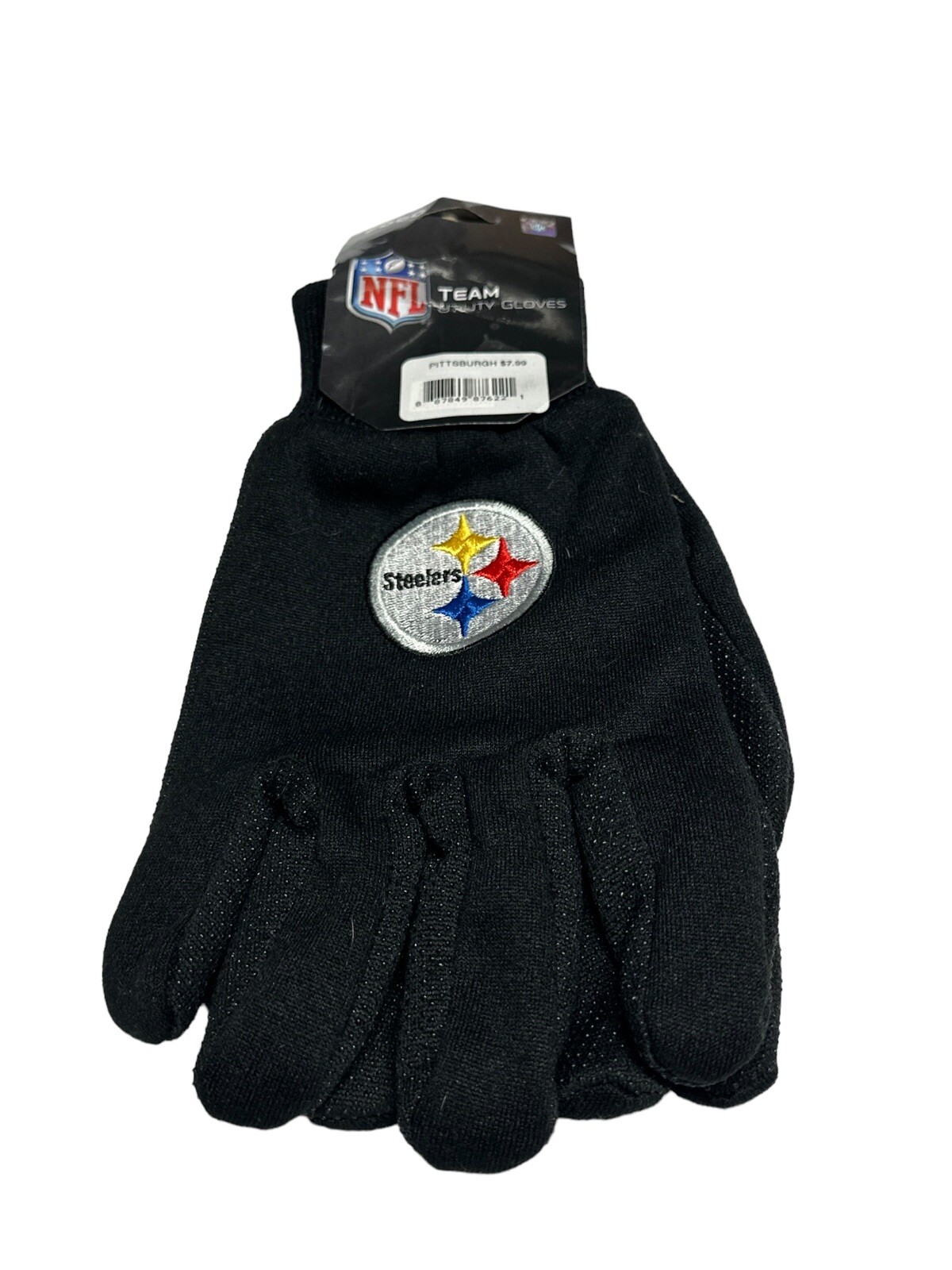 NEW NFL Team Utility Gloves – Pittsburgh Steelers- Black With Team Logo OSFM