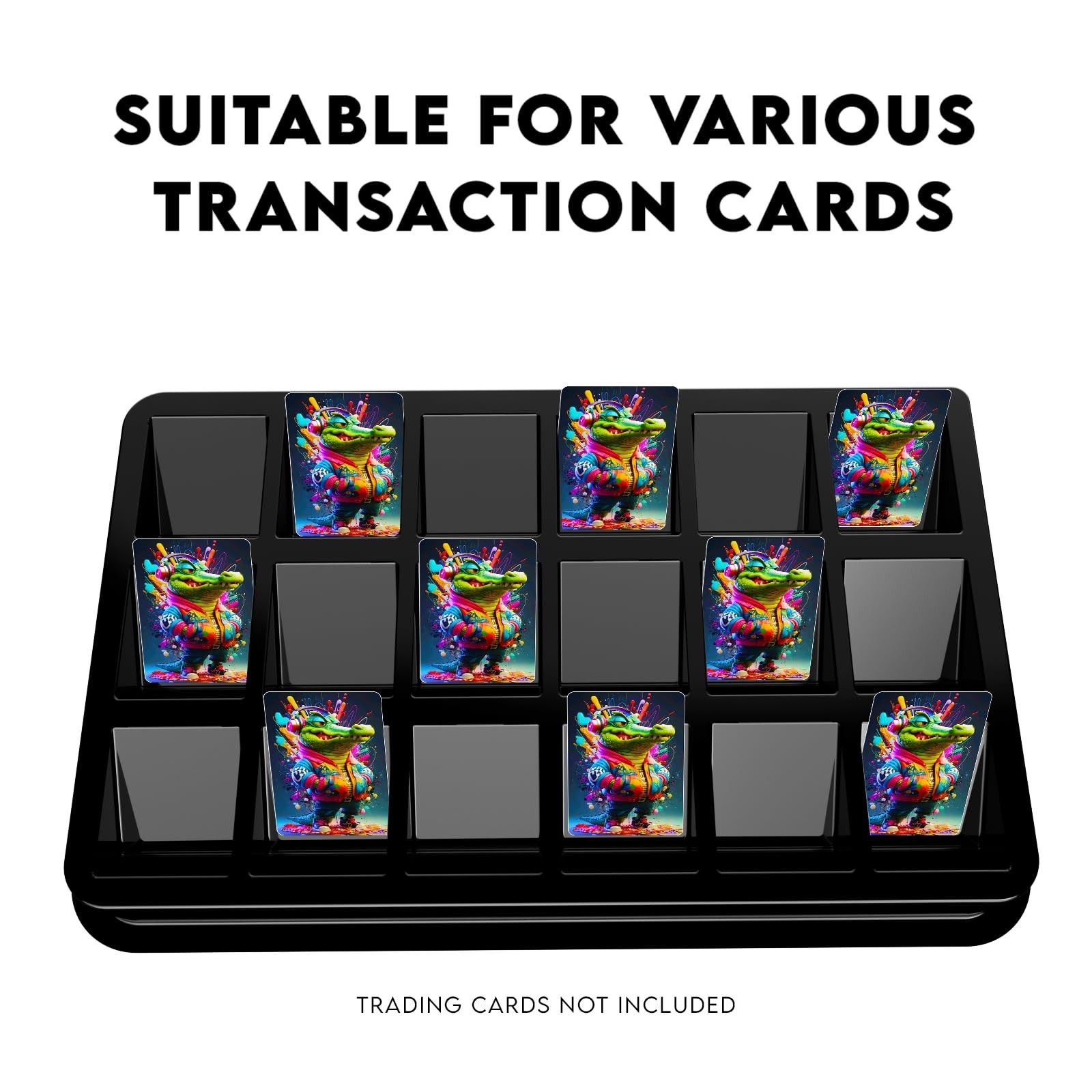 Card Sorting Tray 5ct – Stackable Trading Card Organizer Display Case, 18-