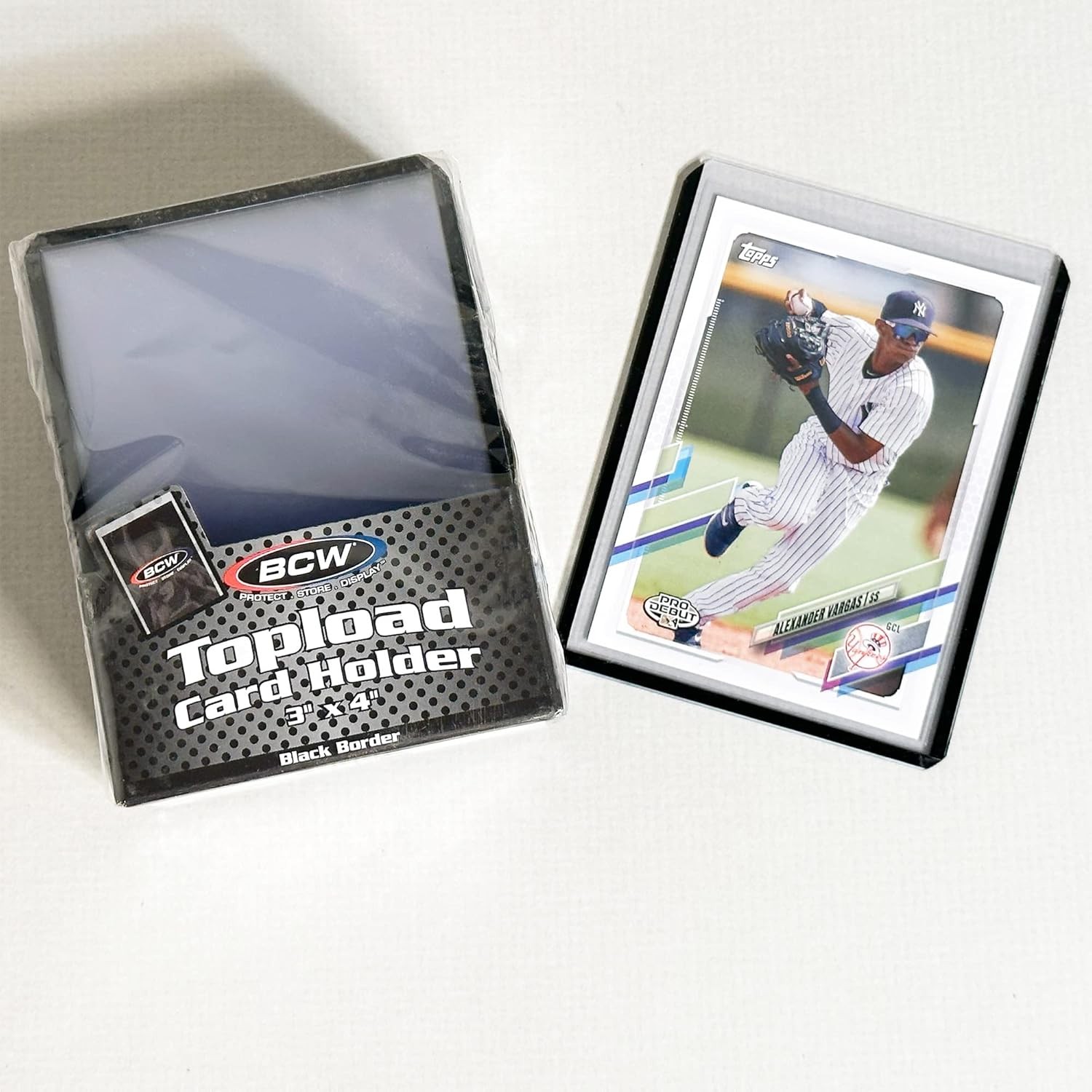 BCW 3×4 Topload Card Holder – Black Border | 25 Pack | Premium Quality