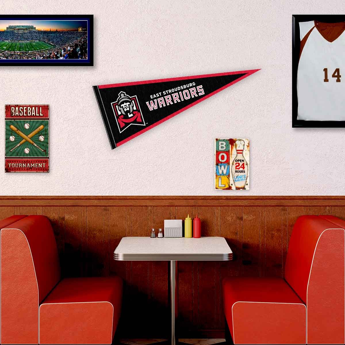 East Stroudsburg University Warriors 12 in X 30 in College Pennant
