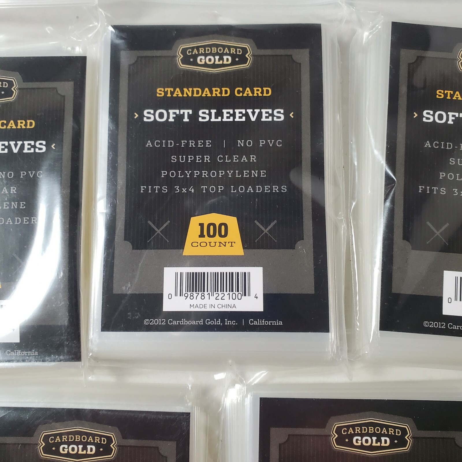 500 CBG Standard Card Soft Sleeves 3″ x 4″ Super Clear Top Loader FREE SHIPPING