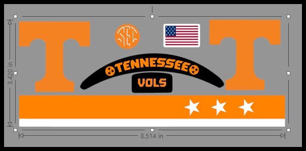 FULL SIZE Tennessee Volunteers Helmet Decals – 14 designs to choose from