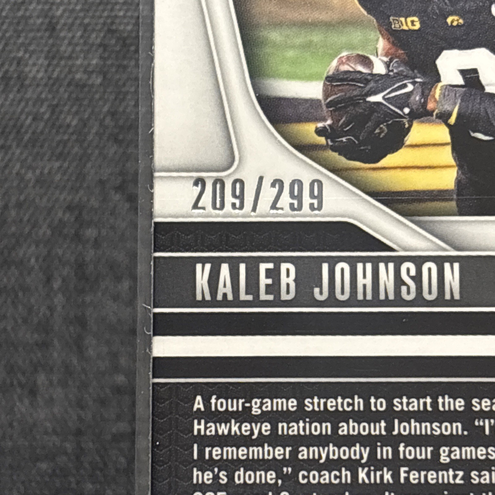 2025 Panini Prizm Draft Picks – Kaleb Johnson #38 Blue Wave Prizm 209/299 (RC)
