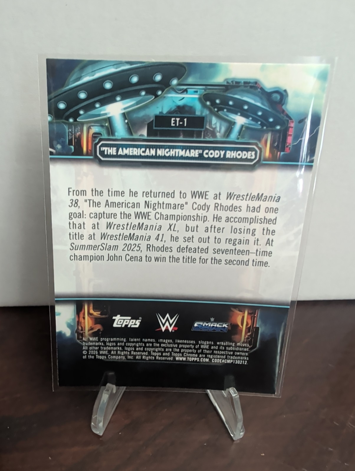 CODY RHODES 2026 Topps Cosmic Chrome WWE EXTRATERRESTRIAL TALENT #ET-1