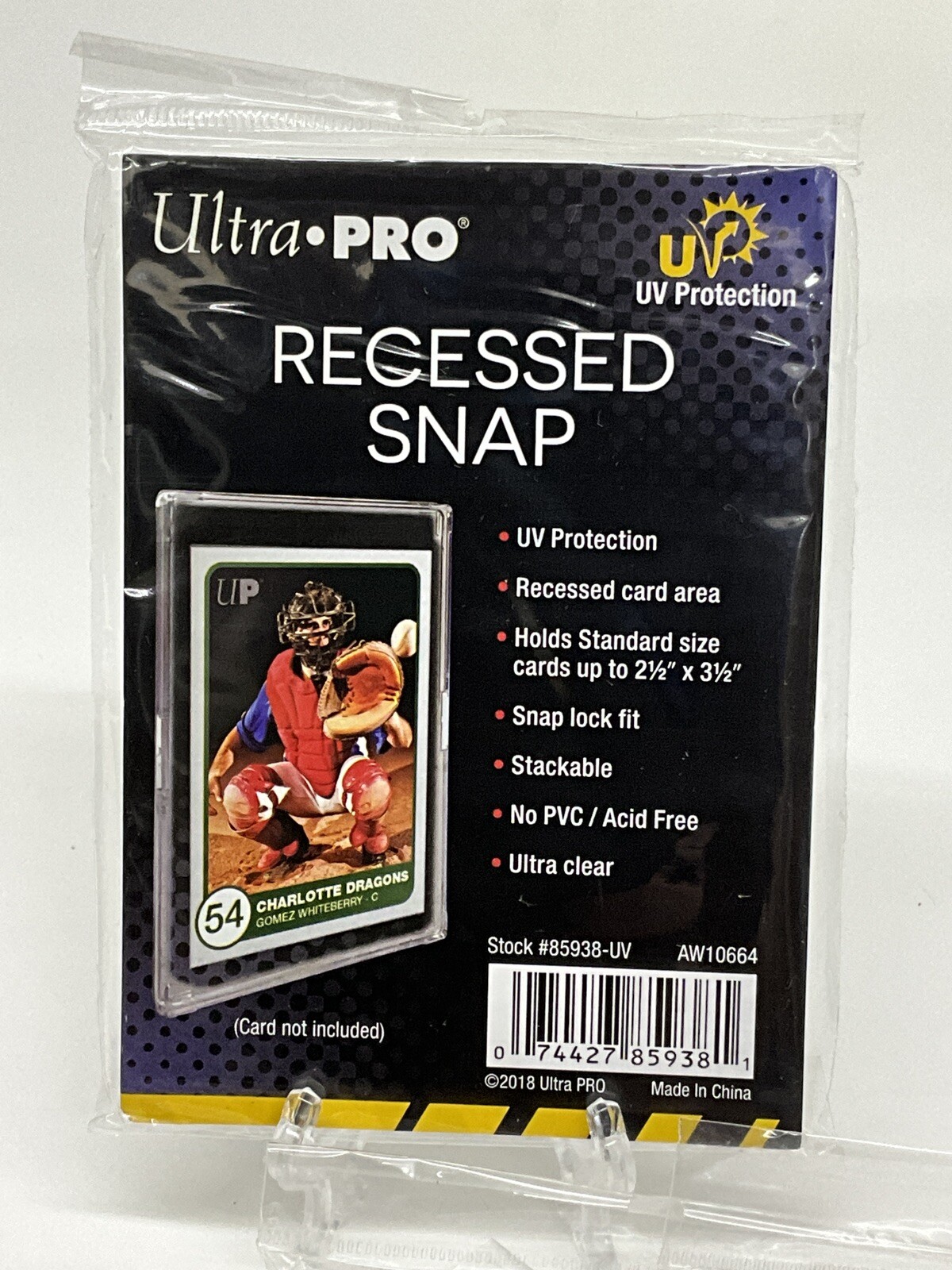 Lot Of 5 ULTRA PRO RECESSED SNAP UV SAFE STANDARD SIZE Card Holder 85938-uv