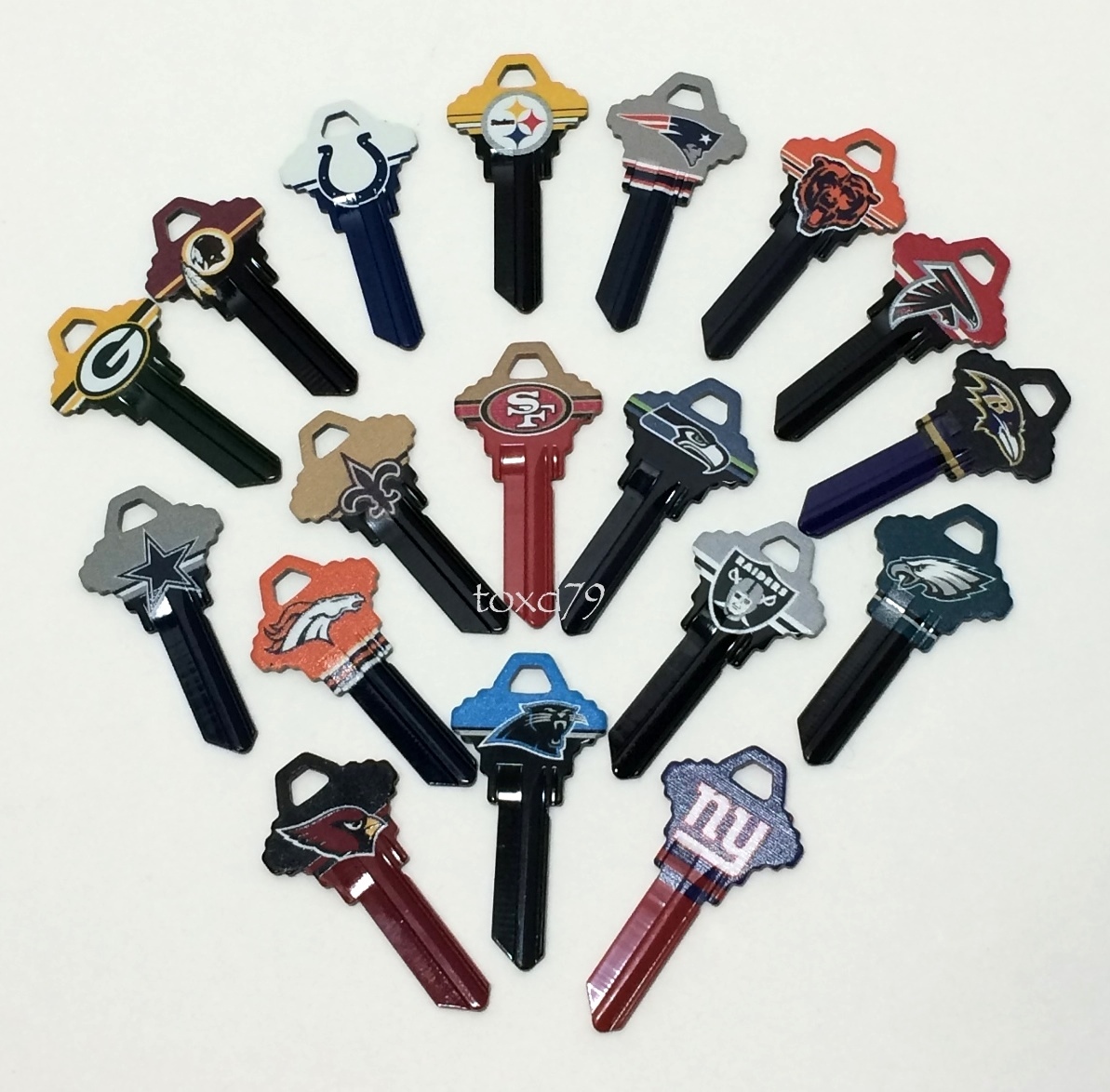All NFL Teams Officially Licensed Football Team Key Blank, Schlage SC1 68