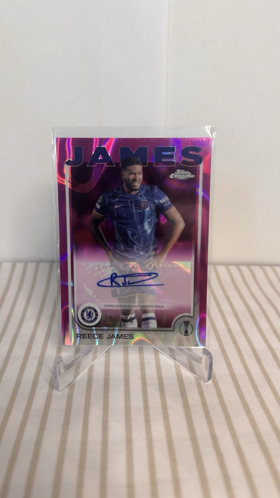 Topps Chrome 2024-25 UEFA Reece James Chelsea Chrome Autographs Auto #CA-RJ