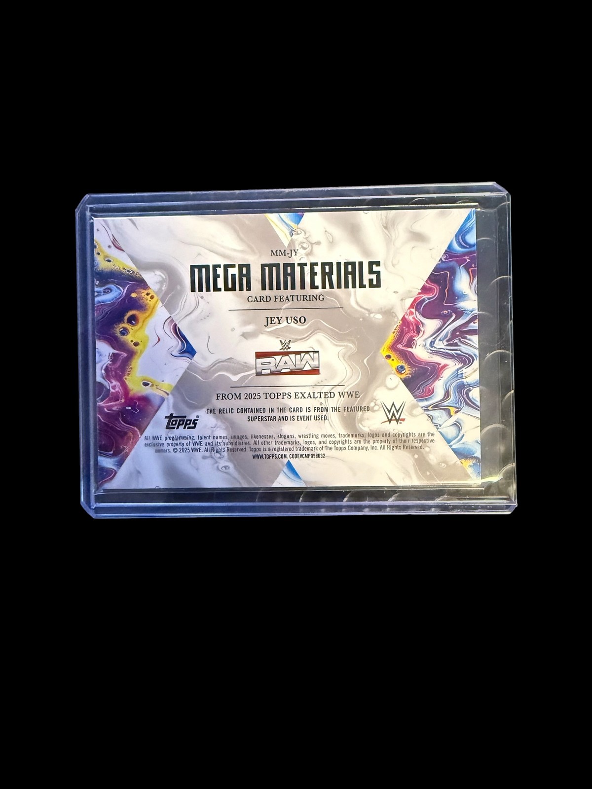 2025 Topps Exalted WWE #MM-JY Jey Uso Mega Materials