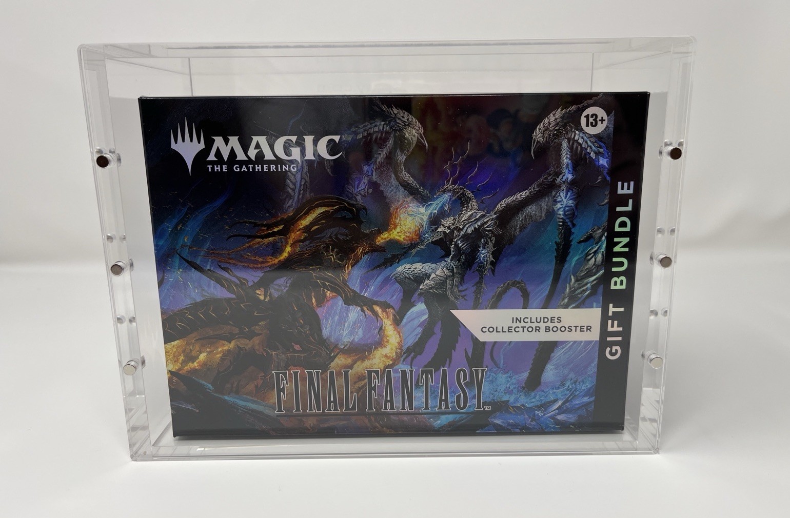 Acrylic Display Case Magnetic Lid FITS Magic MTG Final Fantasy GIFT BUNDLE Box