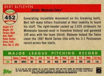 Bert Blyleven 2025 Topps Chrome Platinum #452 Minnesota Twins