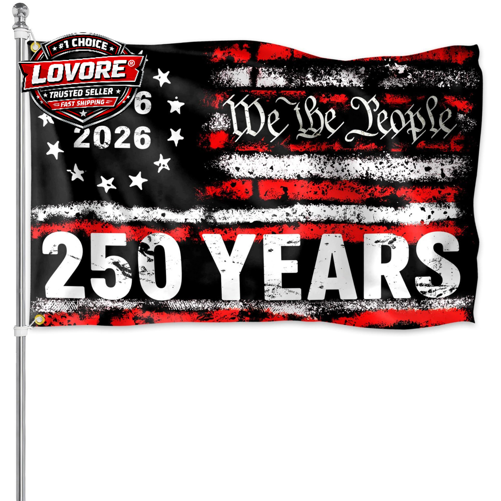 250 Years Flag 3×5 Ft 250th Anniversary 1776 2026 250
