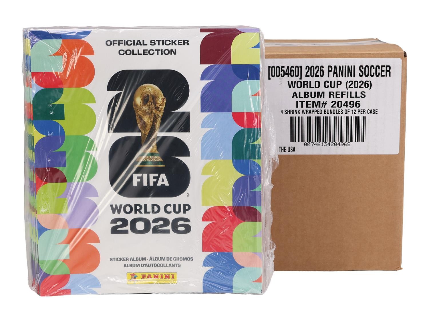 2026 PANINI FIFA WORLD CUP SOCCER STICKER 12-ALBUM 4-BOX CASE – US VERSION