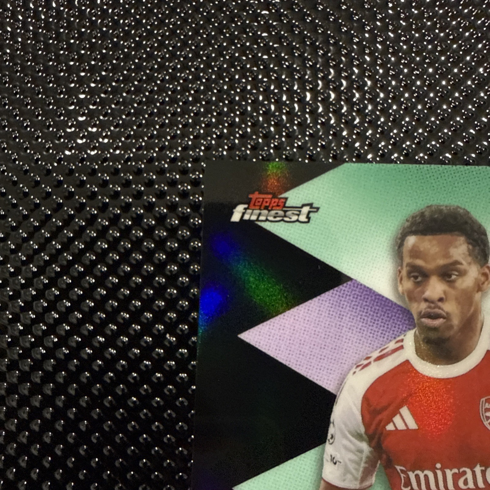 JURRIEN TIMBER 2025-26 TOPPS FINEST UCL RARE BLACK 08/10 #486 ARSENAL