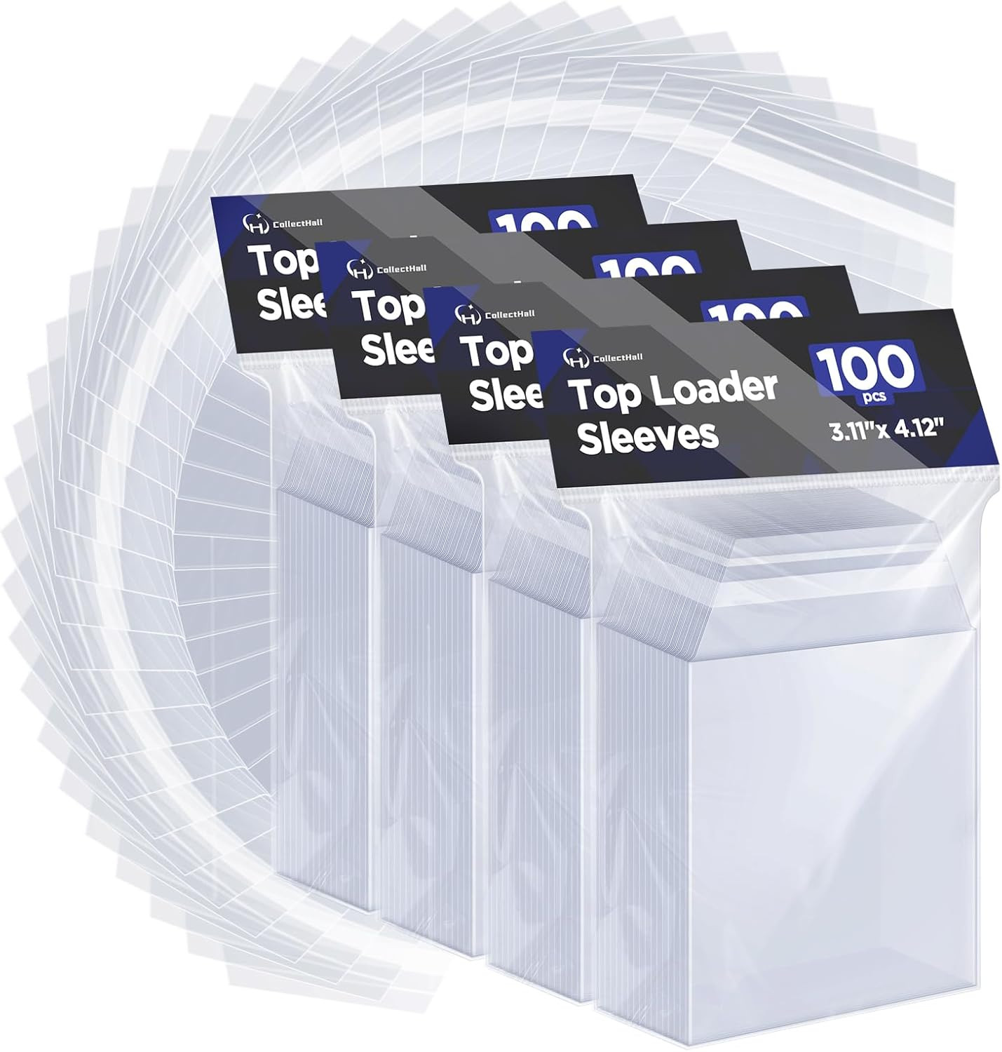 Top Loader Sleeves, Bulk 100/200 / 400 PCS Penny Sleeves for Top Loaders, Reseal