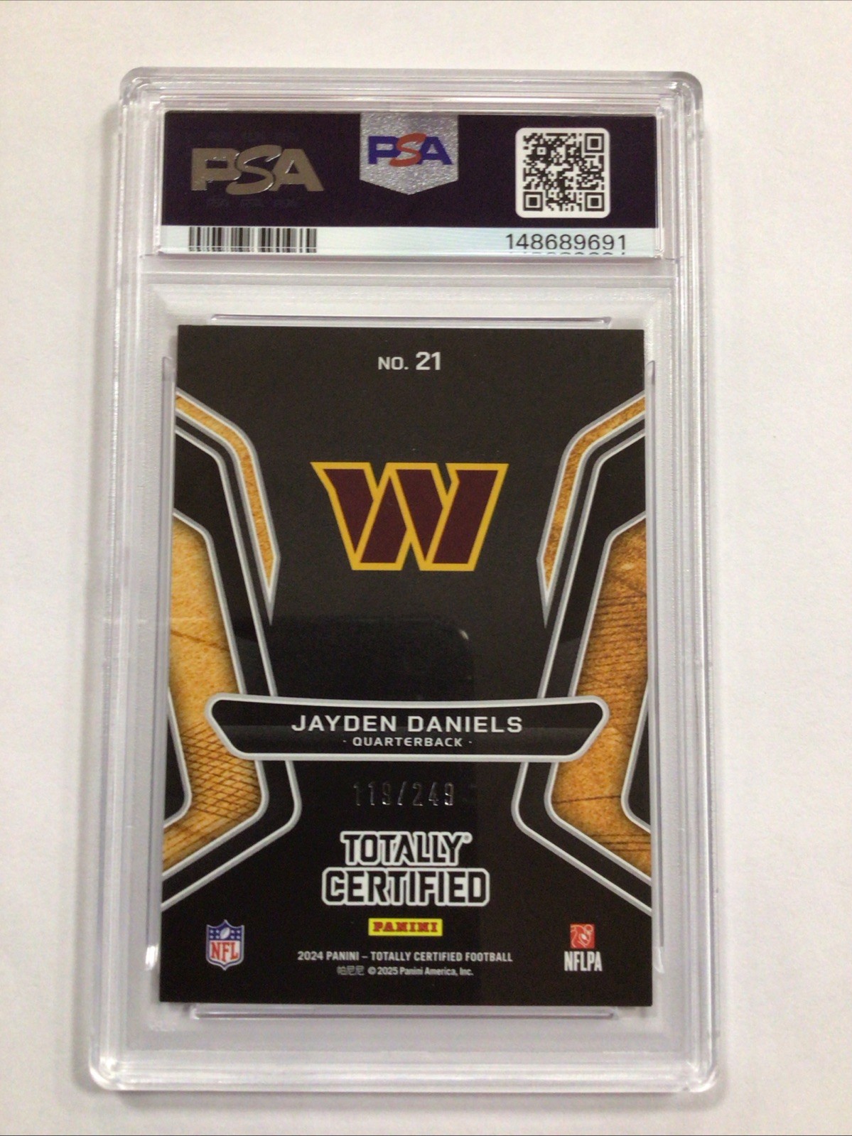 2024 Panini Totally Certified – Gold Team Jayden Daniels #21 Mirror Red /249