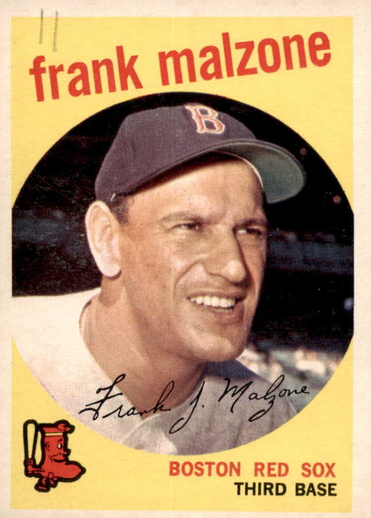 1959 Topps #220b Frank Malzone : Gray/darker back