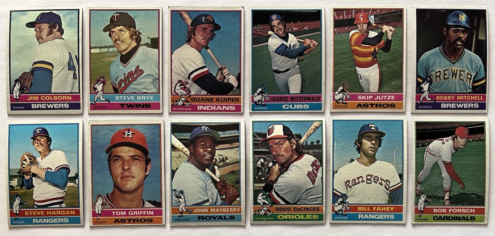 1976 Topps Lot 544 Assorted Cards