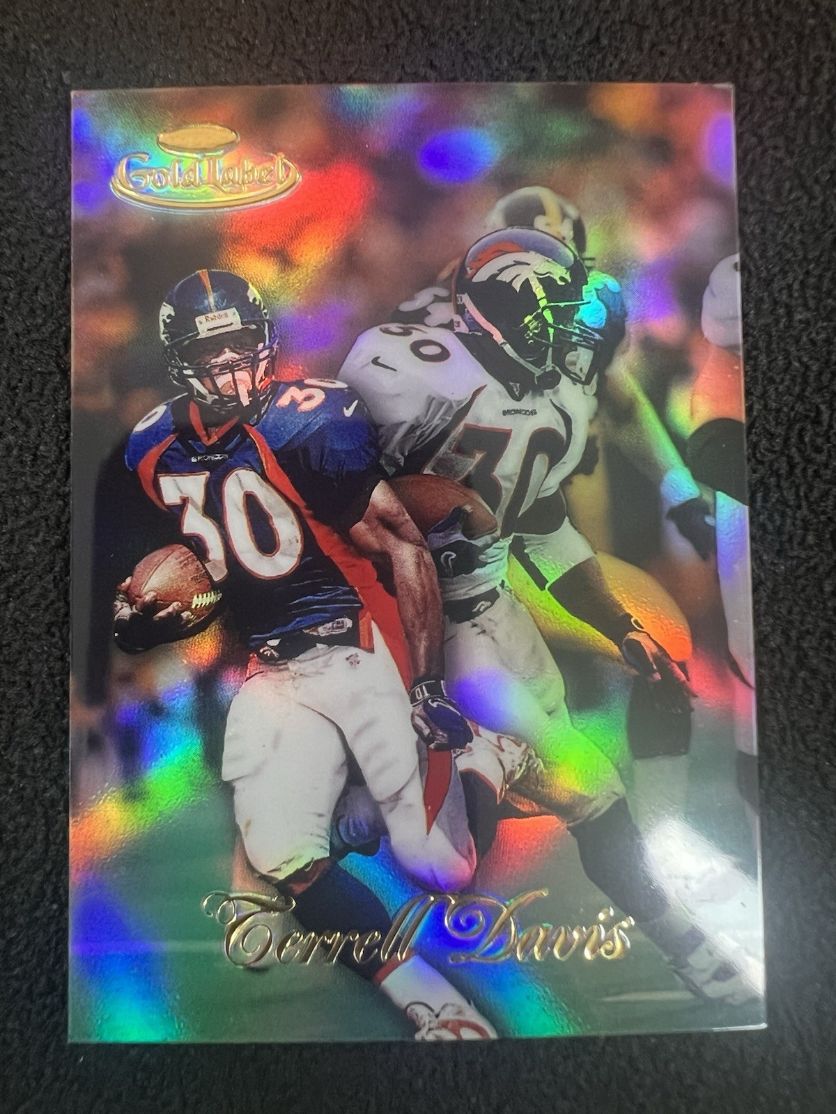 1998 Topps Gold Label Terrell Davis #10 Broncos Holo Foil Gold Label HOF