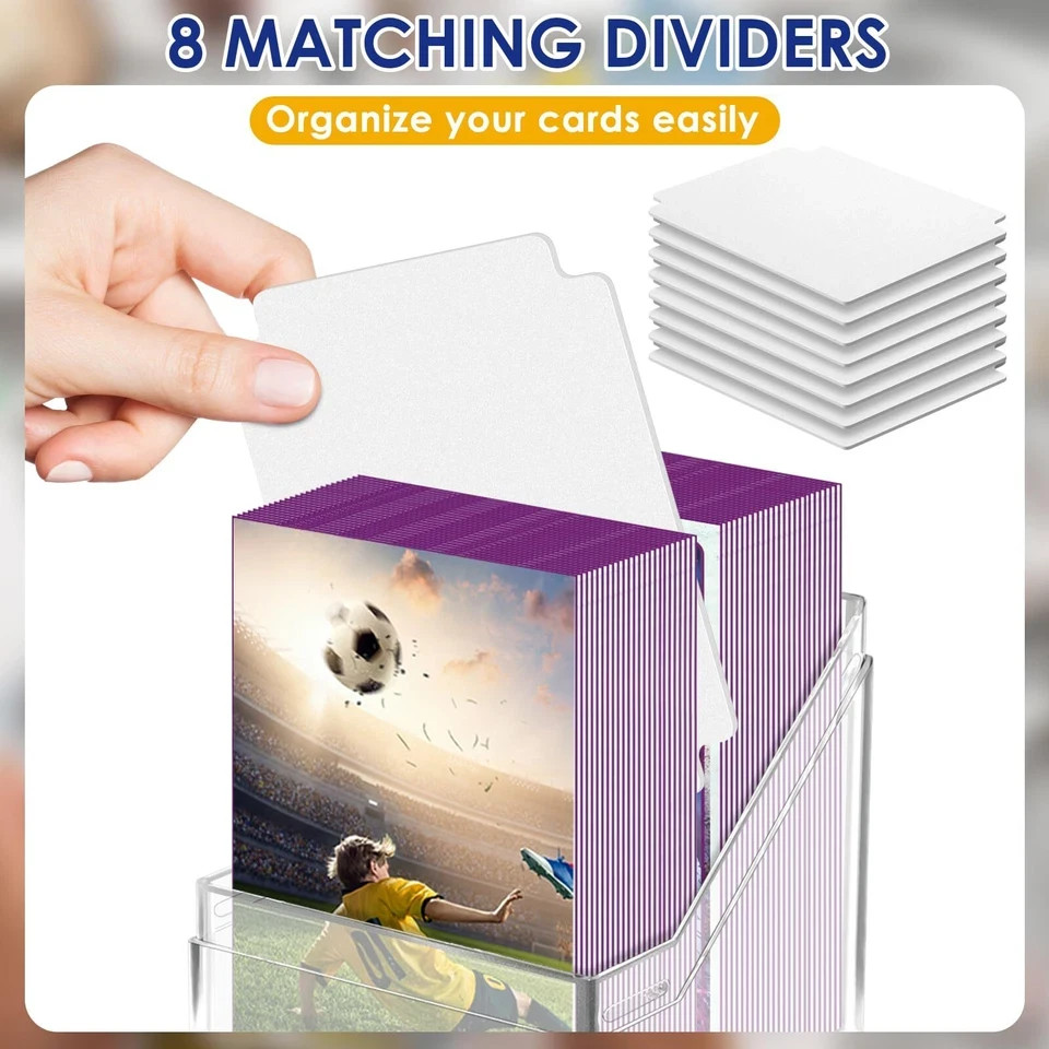 8 Pack Card Deck Cases for Trading Cards Acrylic Card Storage Boxes Holding 8…