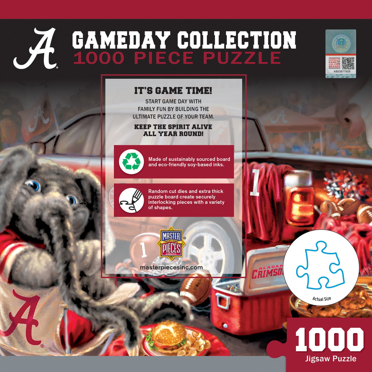 MasterPieces – Alabama Crimson Tide – NCAA Gameday 1000 Piece Jigsaw Puzzle