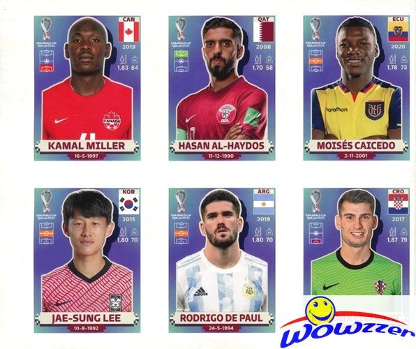 2022 Panini World Cup QATAR HUGE 80 Page Collectors Album with 10 MINT Stickers!