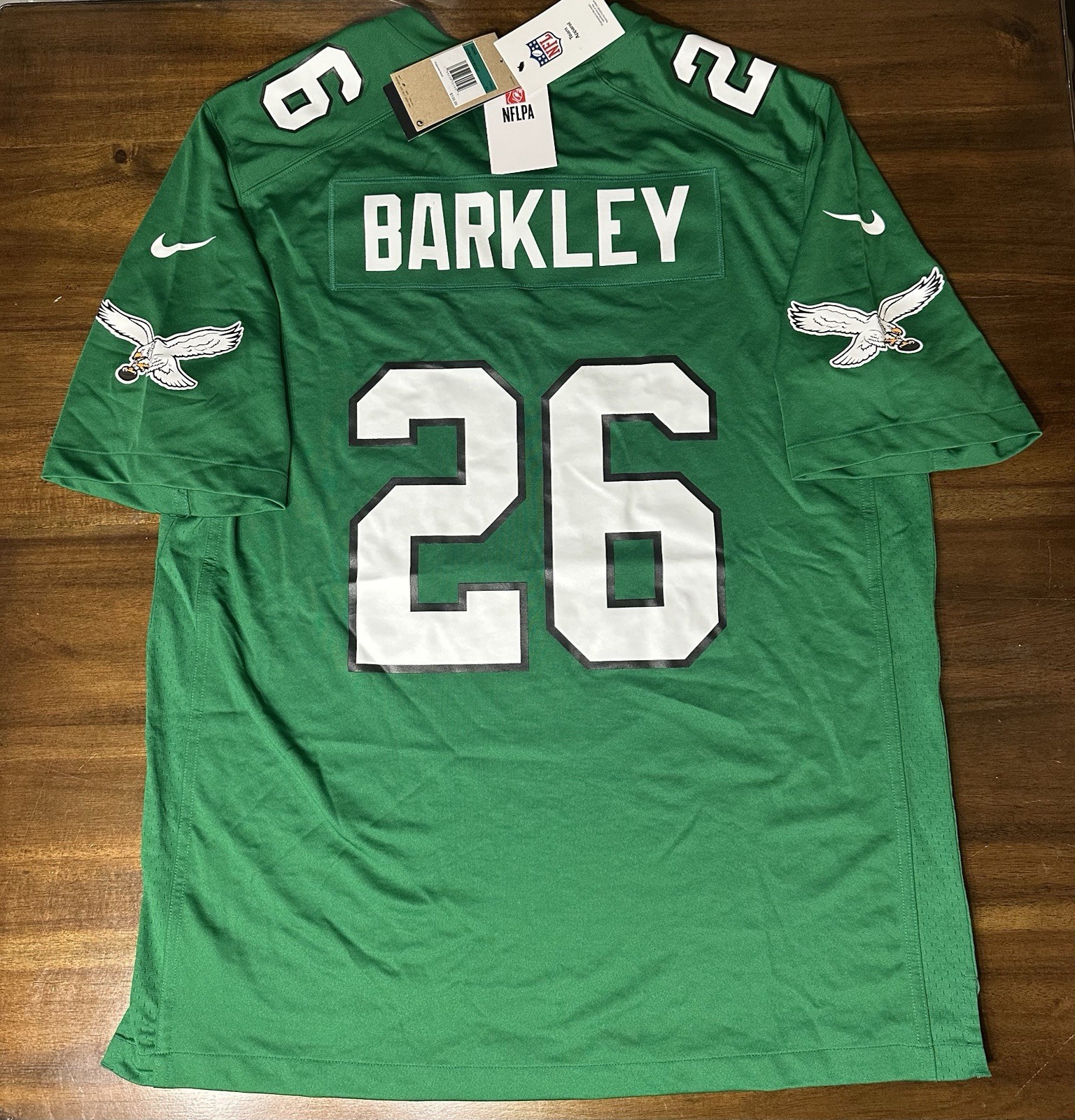 NWT Saquon Barkley Philadelphia Eagles Nike Game Jersey Kelly Green Men’s XL