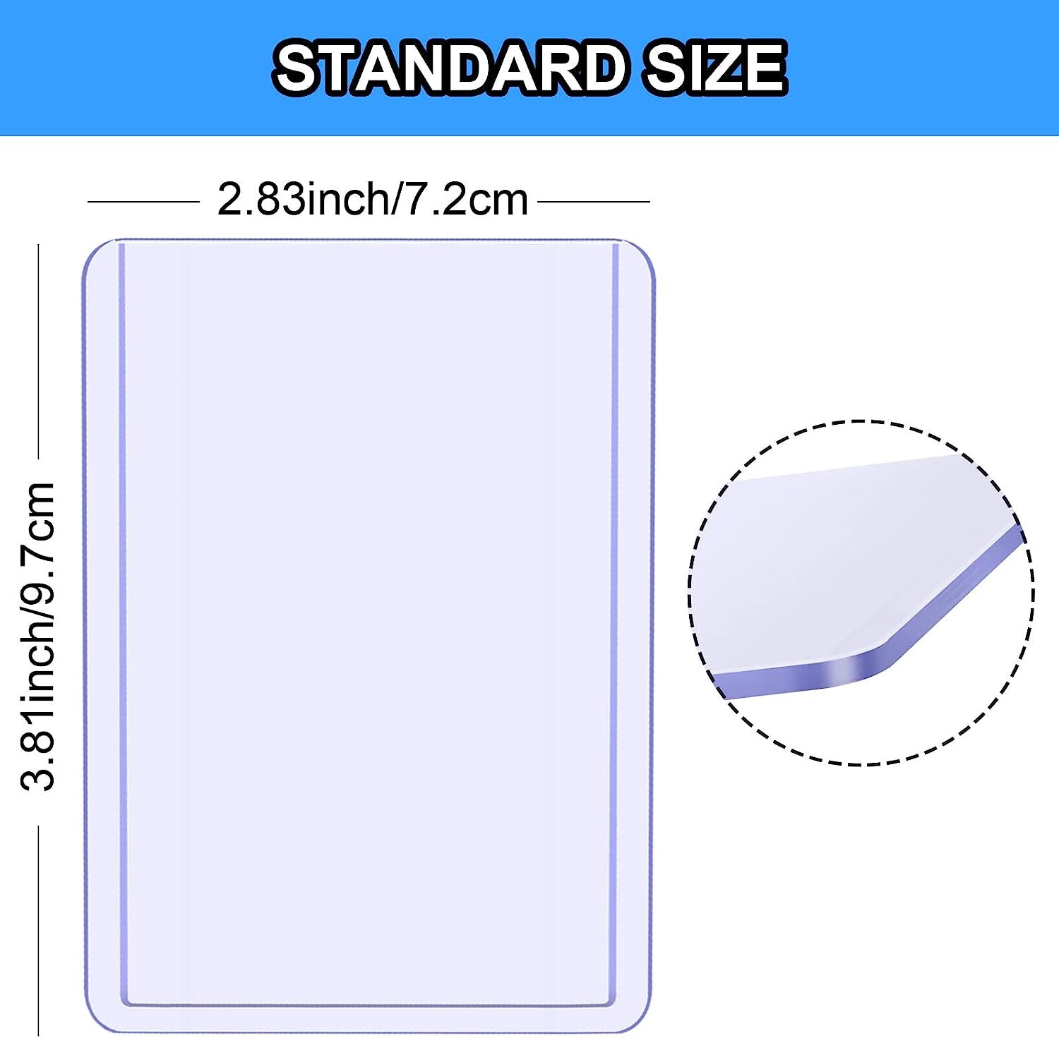 Sport Card Holders Top loaders Standard Regular 3×4 25, 50, 100, 200, 500 1000