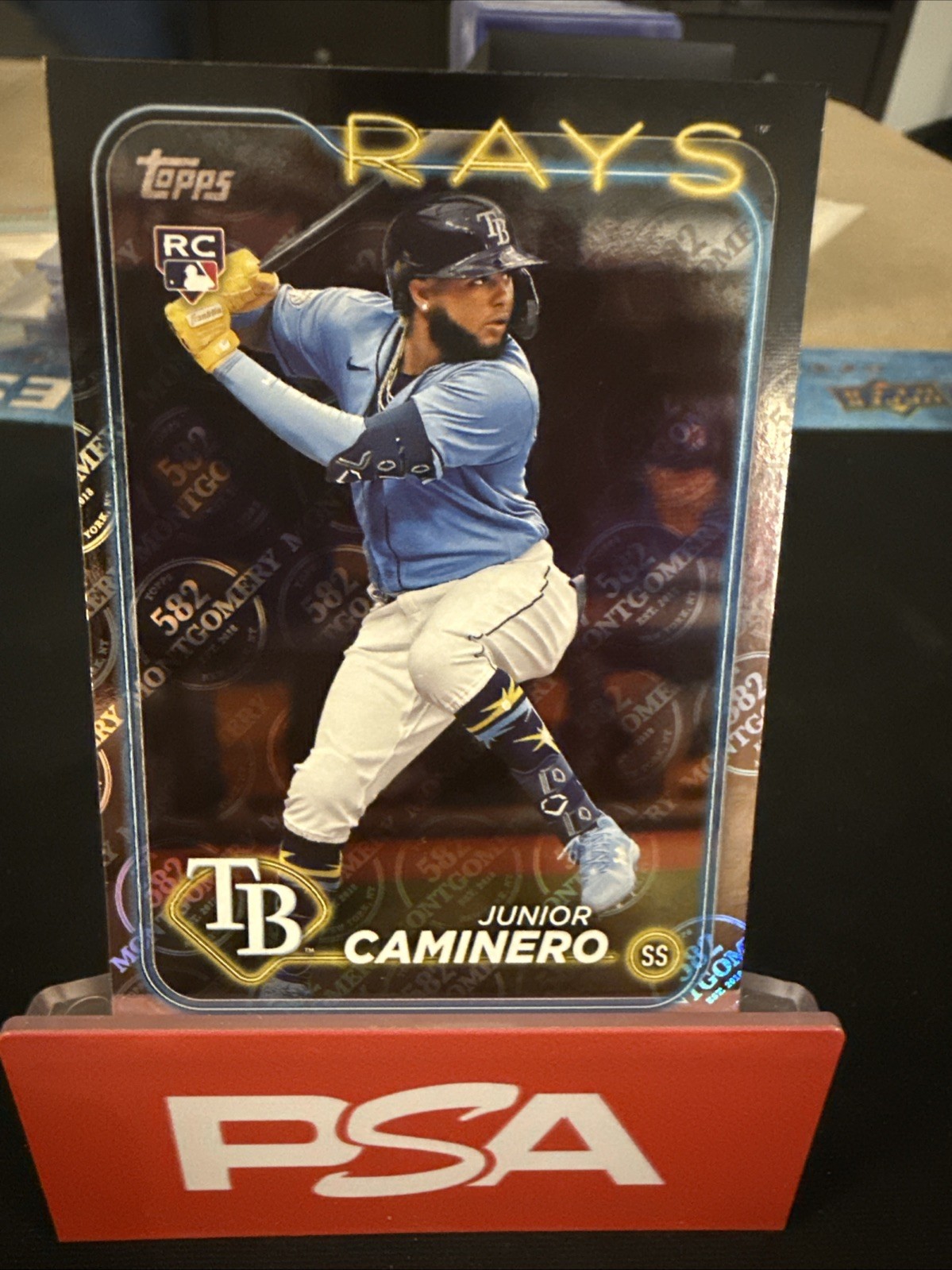 2024 Topps Junior Caminero Rookie 582 Montgomery Club Parallel Rays RC #628