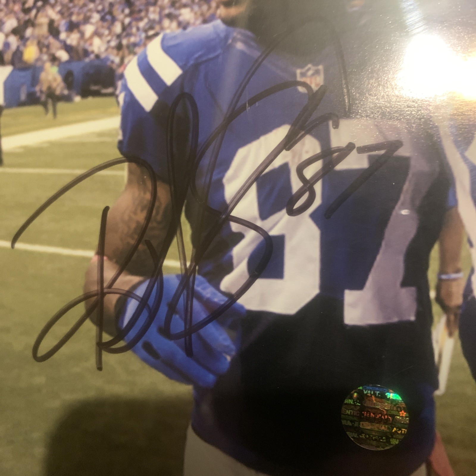ANDREW LUCK / REGGIE WAYNE DUAL SIGNED 8X10 PHOTO INDIANAPOLIS COLTS