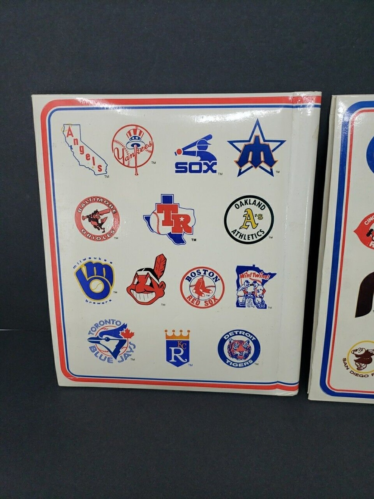 American & National League Baseball Sticker Albums MLB Vintage 1983 Imperial Toy