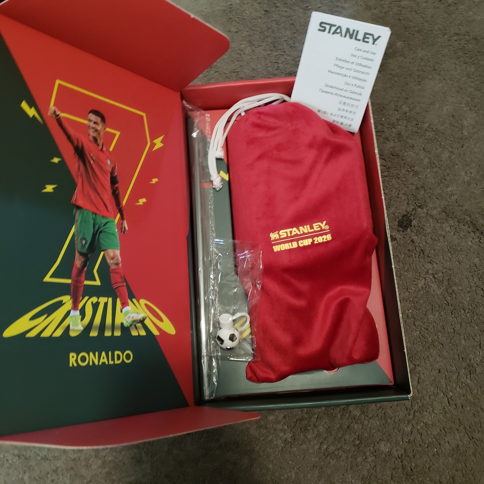 World Cup Cristiano Ronaldo Tumbler 40oz Portugal Brand New With Box