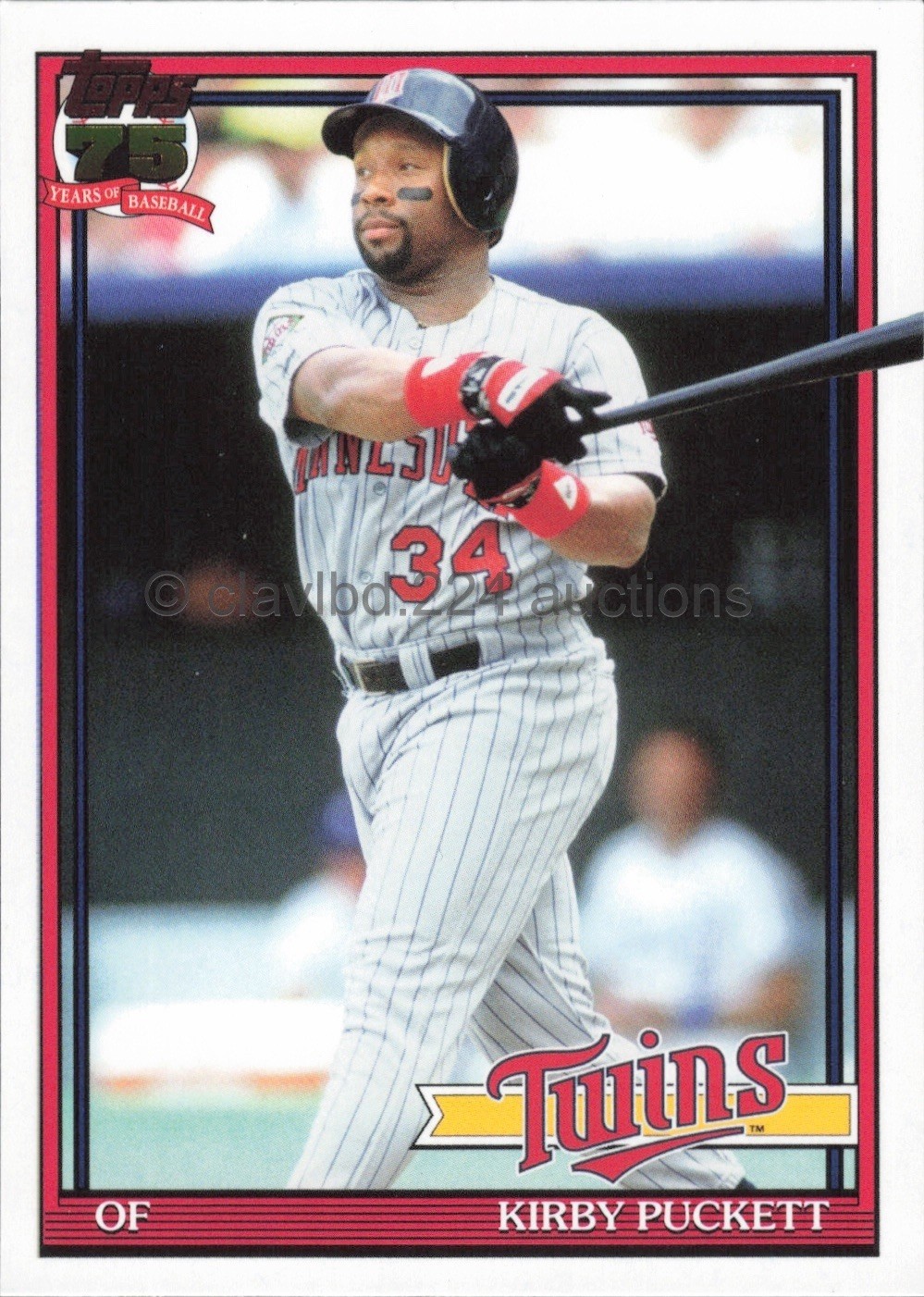 MLB 2026 TOPPS – Kirby Puckett – 1991 35th Anniversary Insert #T91-94 Twins